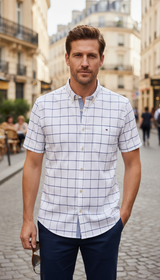 OURYE — Men's Shirt — 100% Cotton Breathable Oxford Short