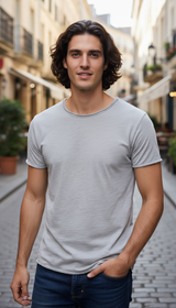 OURYE Men's Cotton T-Shirt - Regular Fit