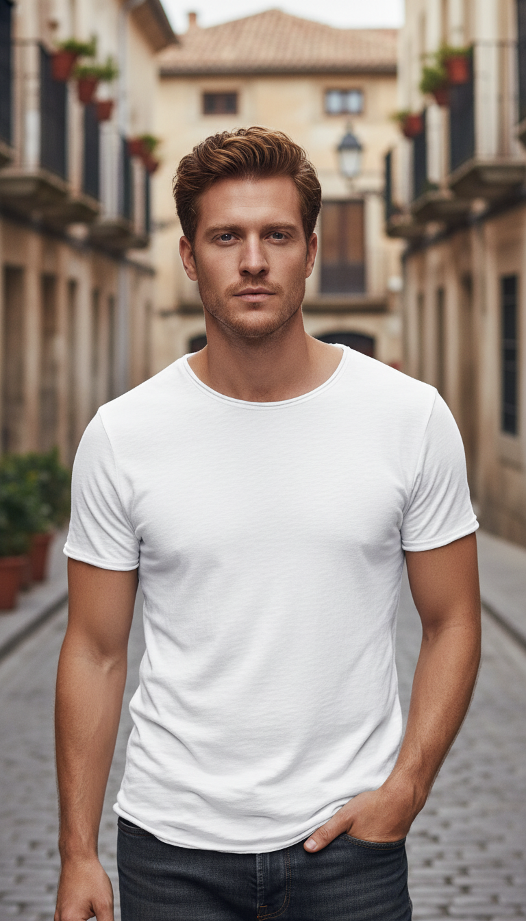 OURYE Men's Cotton T-Shirt - Regular Fit