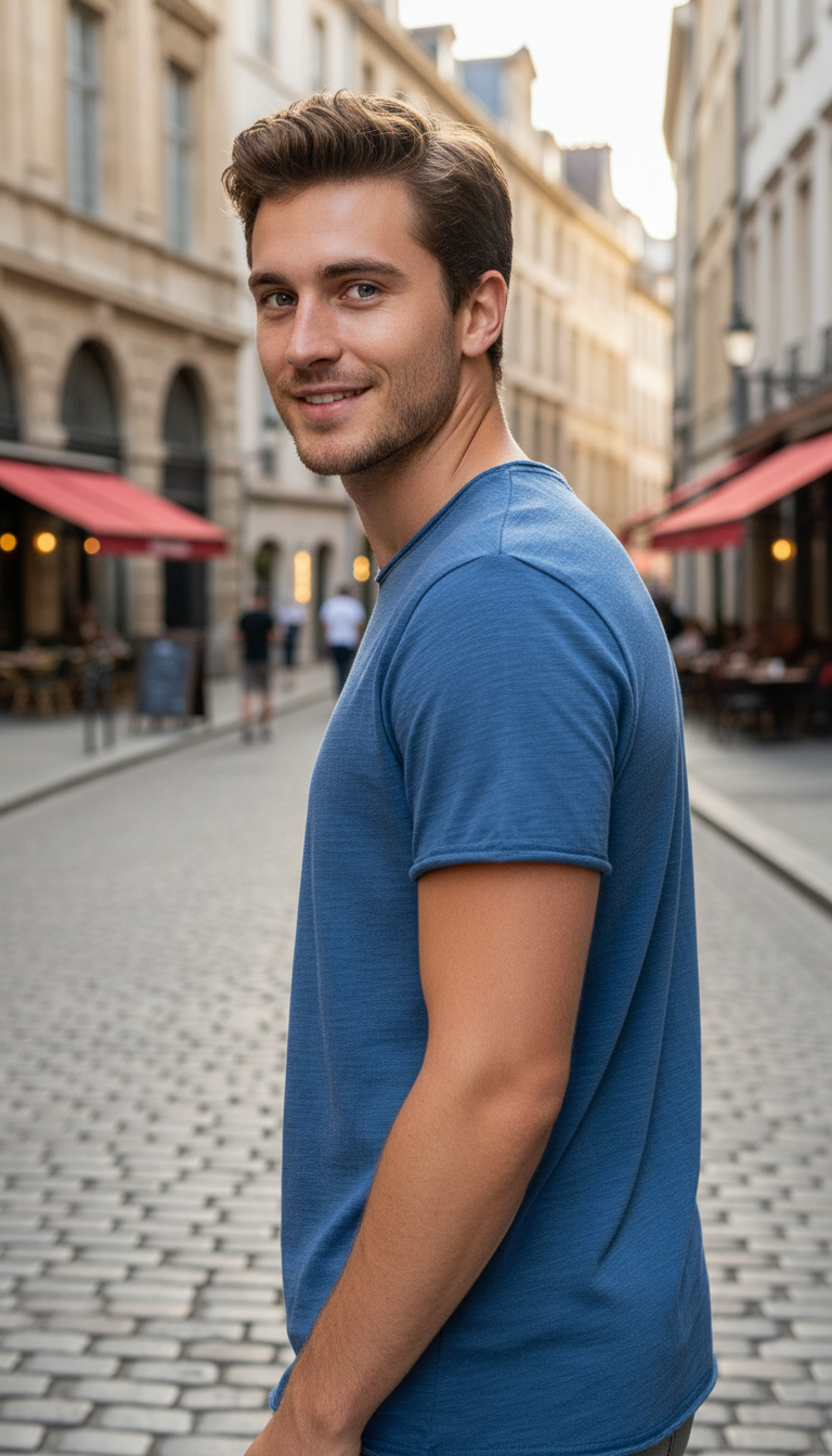OURYE Men's Cotton T-Shirt - Regular Fit