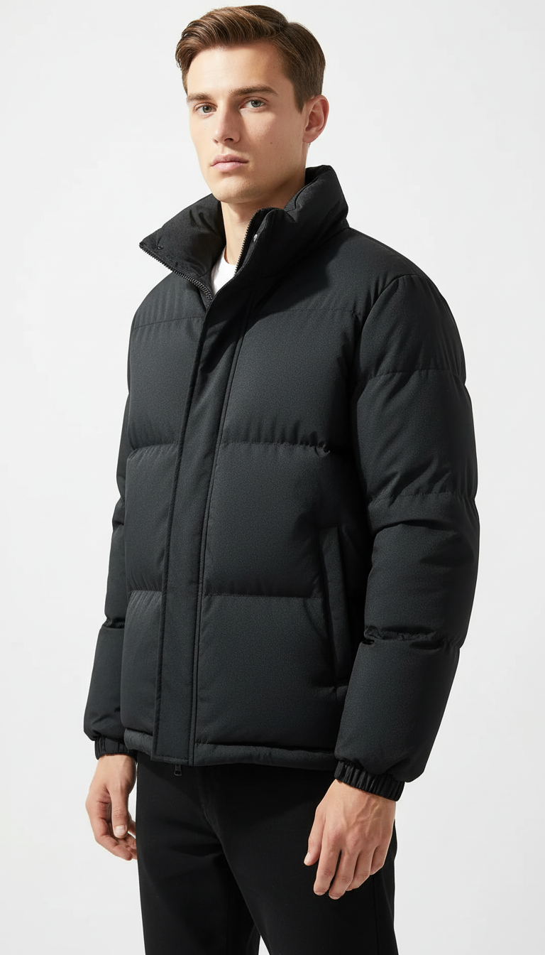 OURYE Men's Quilted Puffer Jacket - Relaxed