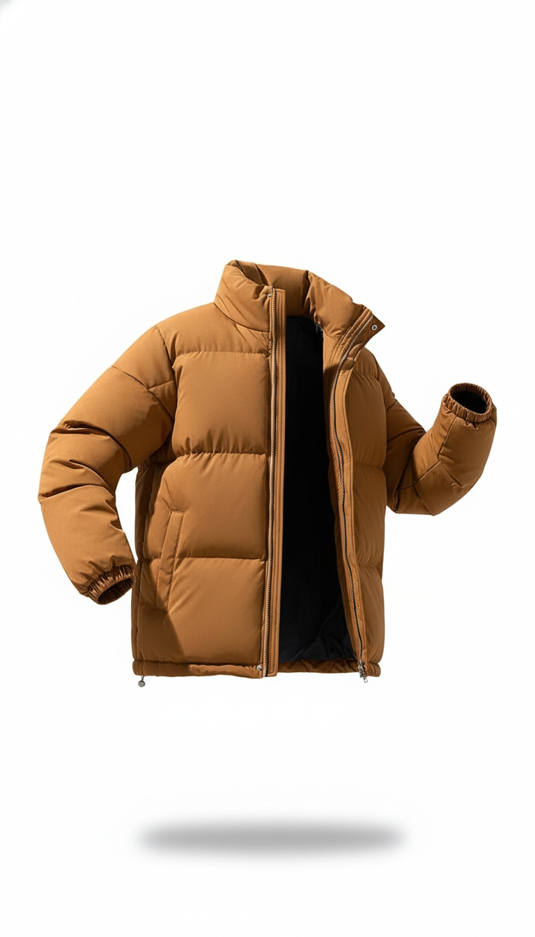 OURYE Men's Quilted Puffer Jacket - Relaxed