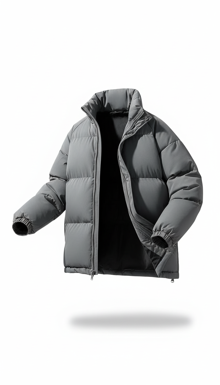 OURYE Men's Quilted Puffer Jacket - Relaxed