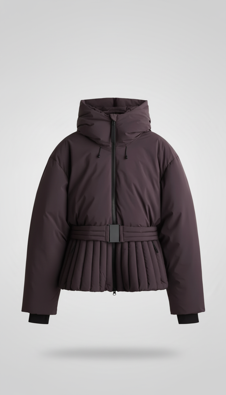 OURYE Women's Hooded Quilted Jacket - Cropped