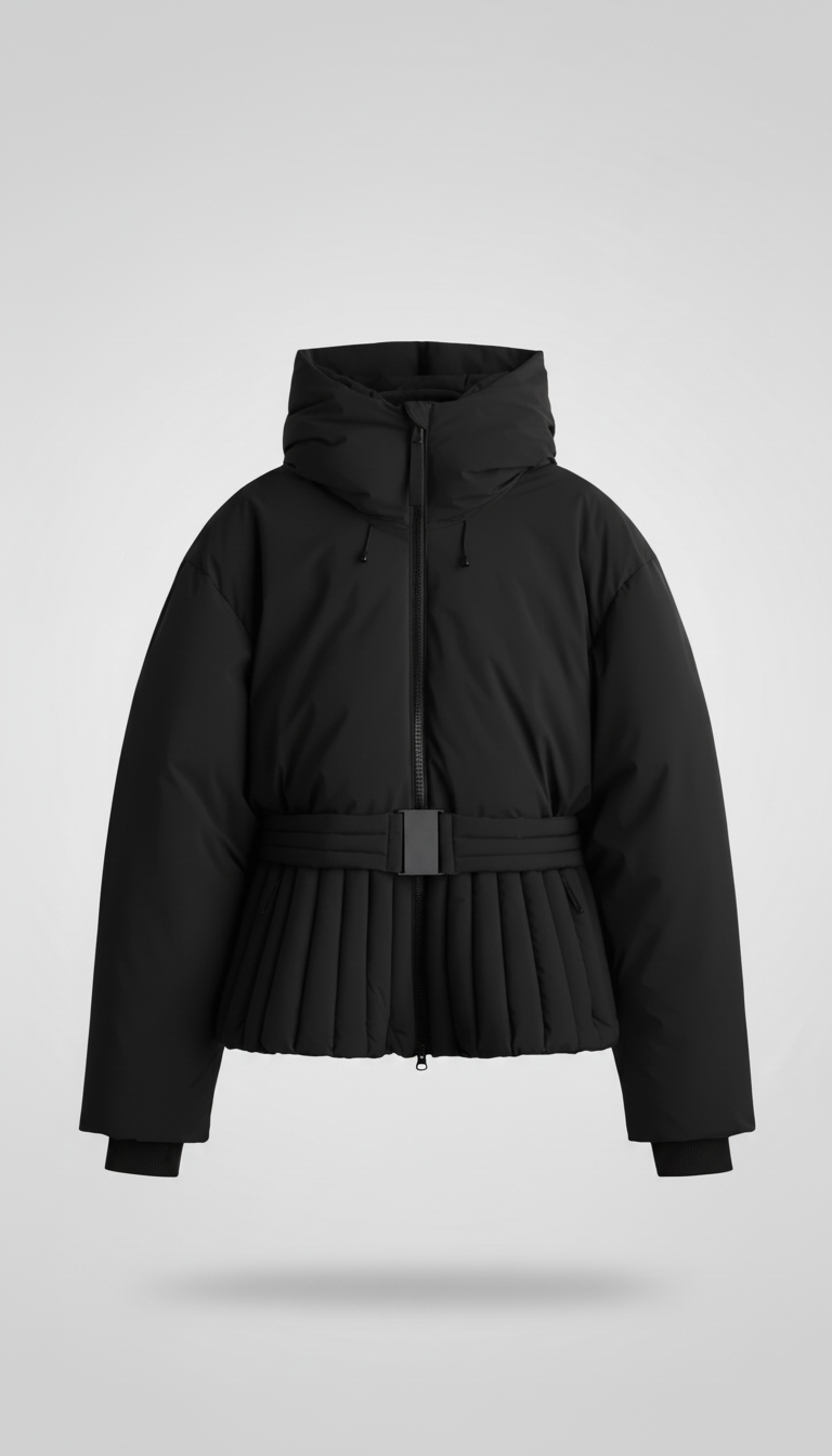 OURYE Women's Hooded Quilted Jacket - Cropped