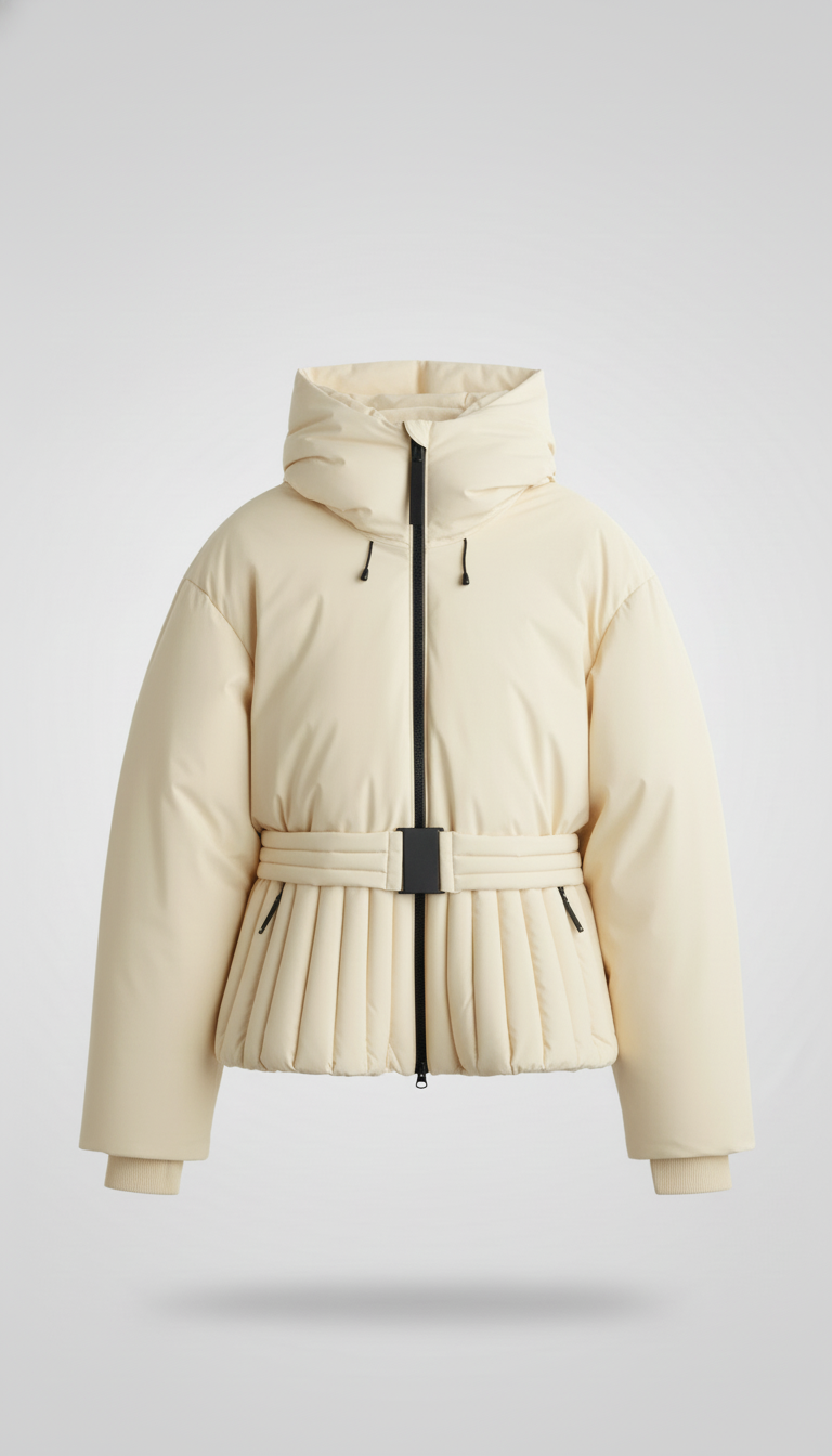 OURYE Women's Hooded Quilted Jacket - Cropped