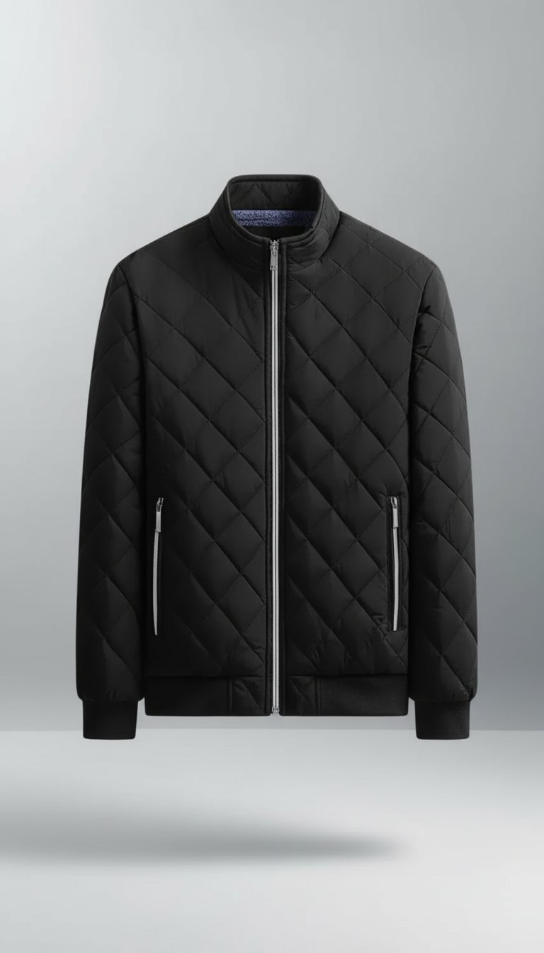 OURYE Men's Quilted Bomber Jacket - Slim Fit
