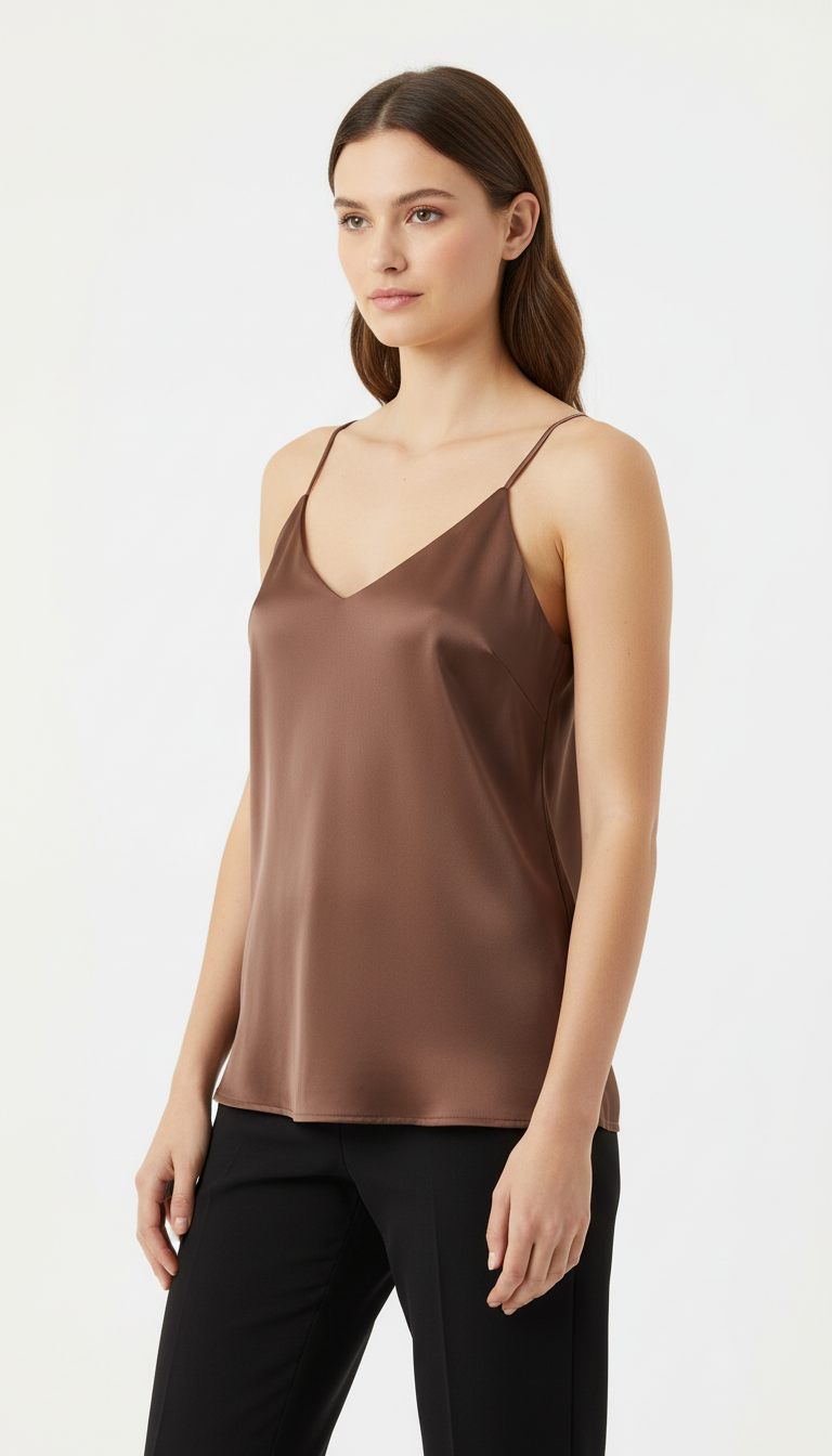 OURYE Women's Satin Cami - Slim Fit