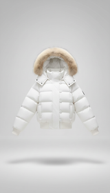 OURYE Women's Quilted Puffer Jacket - Cropped in Black