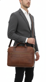 OURYE Men's Genuine Leather Bags - Tailored