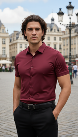 OURYE Men's Short-Sleeve Dress Shirt - Slim Fit
