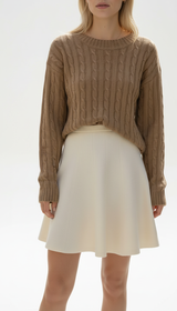 OURYE Women's Knit Mini Skirt - Pleated