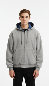 OURYE Men's Zip Hoodie - Oversized