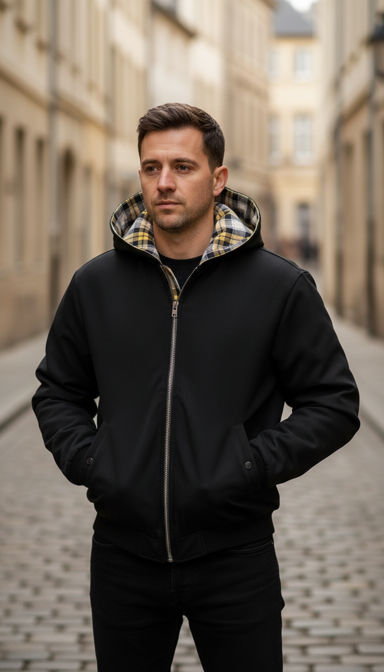 OURYE Men's Zip Hoodie - Oversized