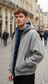 OURYE Men's Zip Hoodie - Oversized