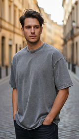 OURYE Men's Cotton T-Shirt - Oversized