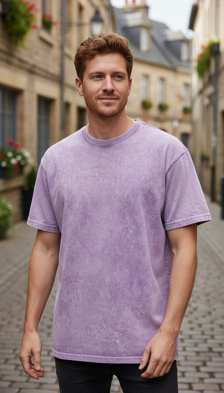 OURYE Men's Cotton T-Shirt - Oversized