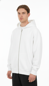 OURYE Men's Cotton Zip Hoodie - Relaxed
