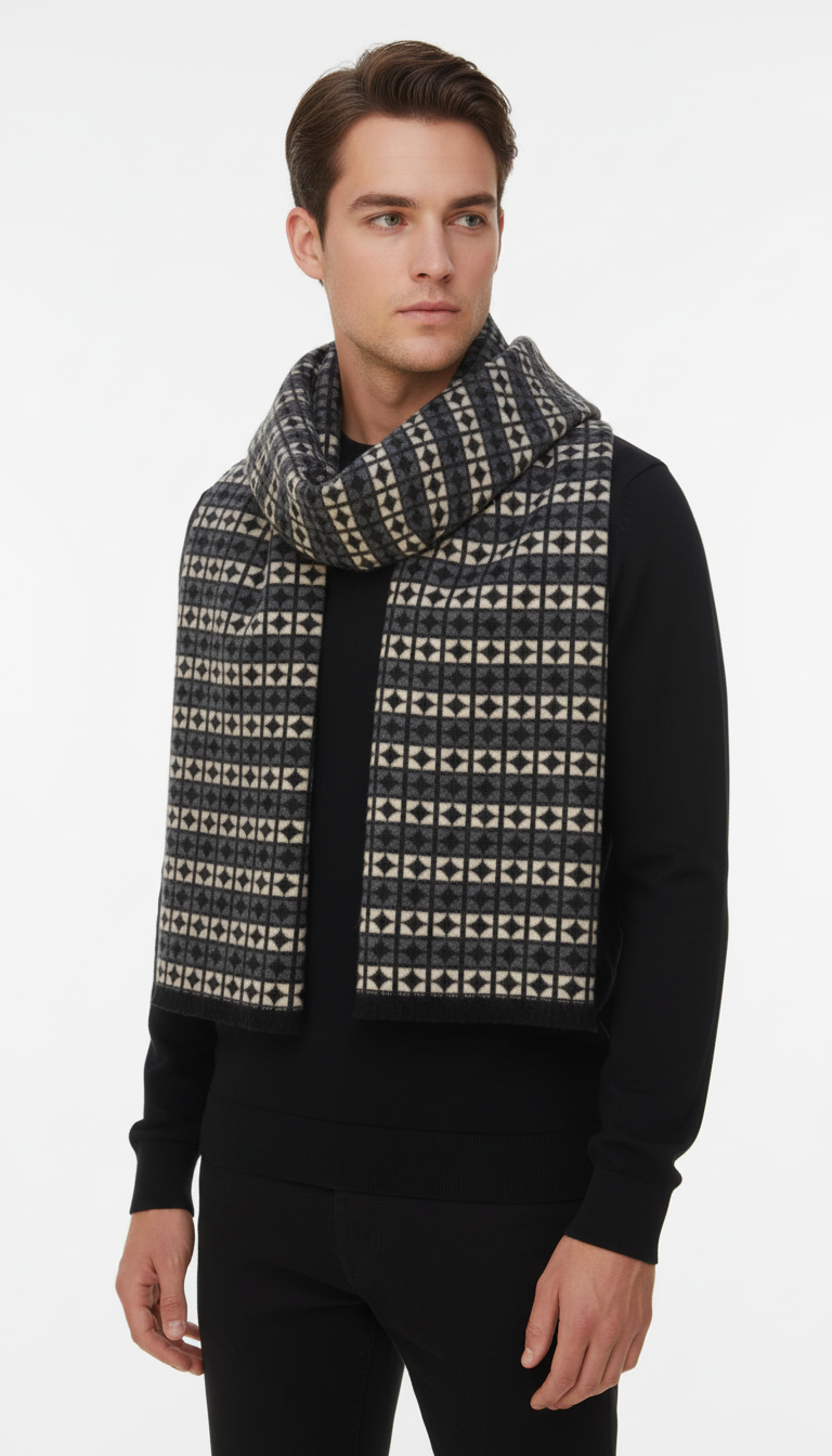 OURYE Men's Striped Scarf - Shawl Wrap
