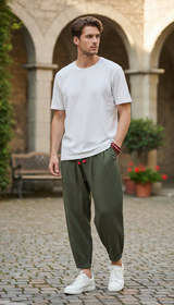 OURYE Men's Linen Joggers - Relaxed in Coffee