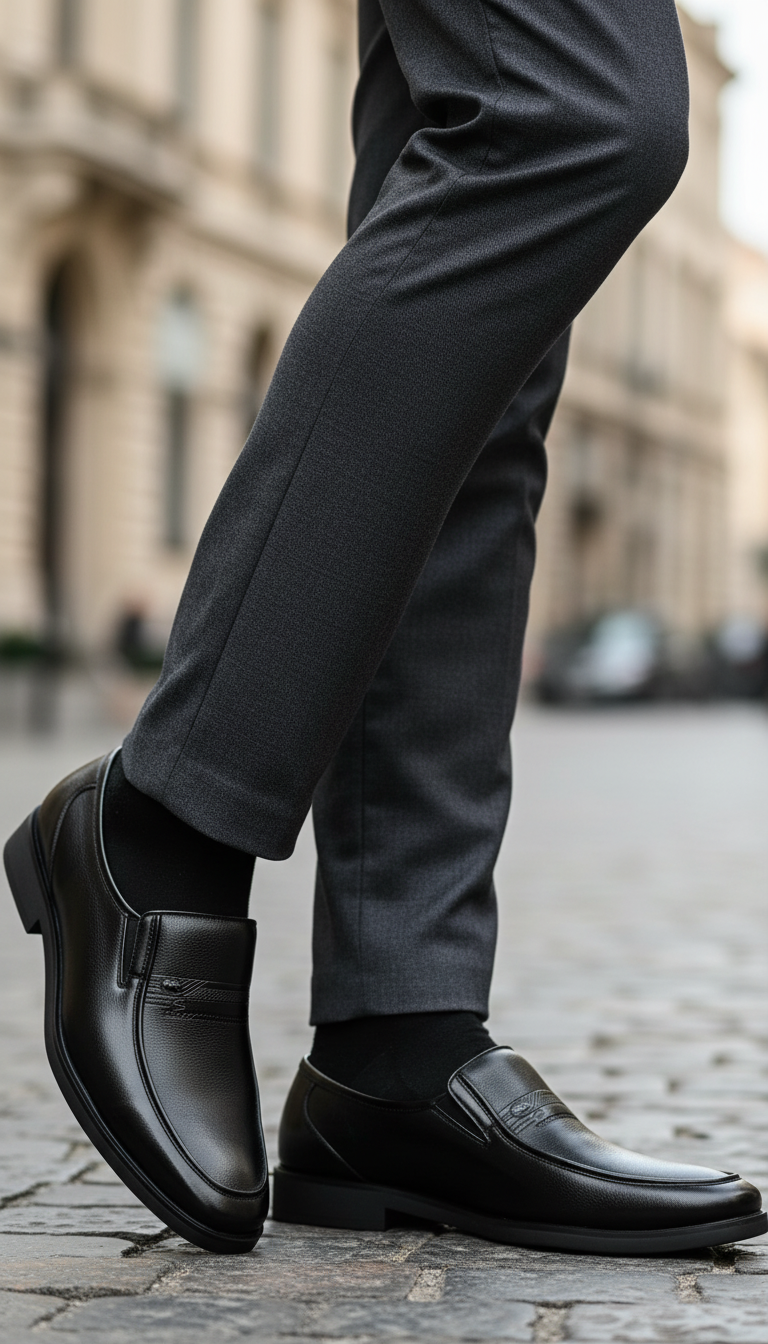 OURYE Men's Leather Derby Dress Shoes - Tailored