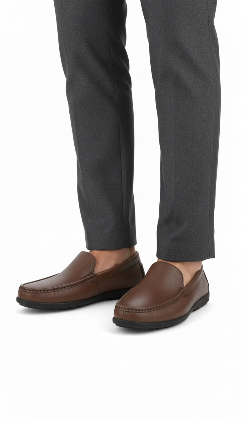 OURYE Men's Leather-Look Driving Moccasins - Tailored
