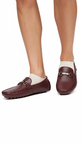 OURYE Men's Leather-Look Driving Loafers - Tailored