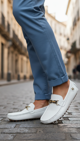 OURYE Men's Leather-Look Driving Loafers - Tailored