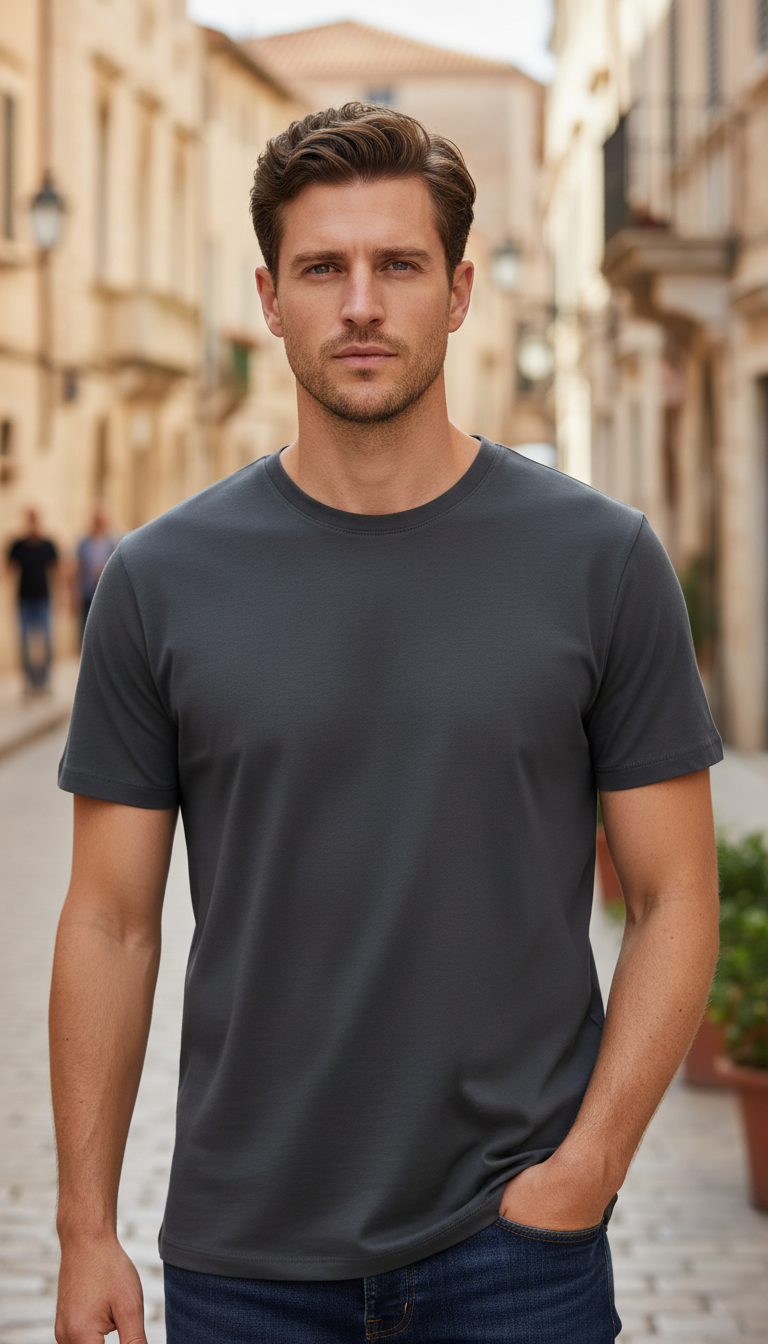OURYE Men's Cotton T-Shirt - Oversized