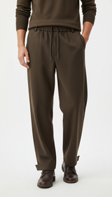 OURYE Men's Pleated Trousers - Wide Leg