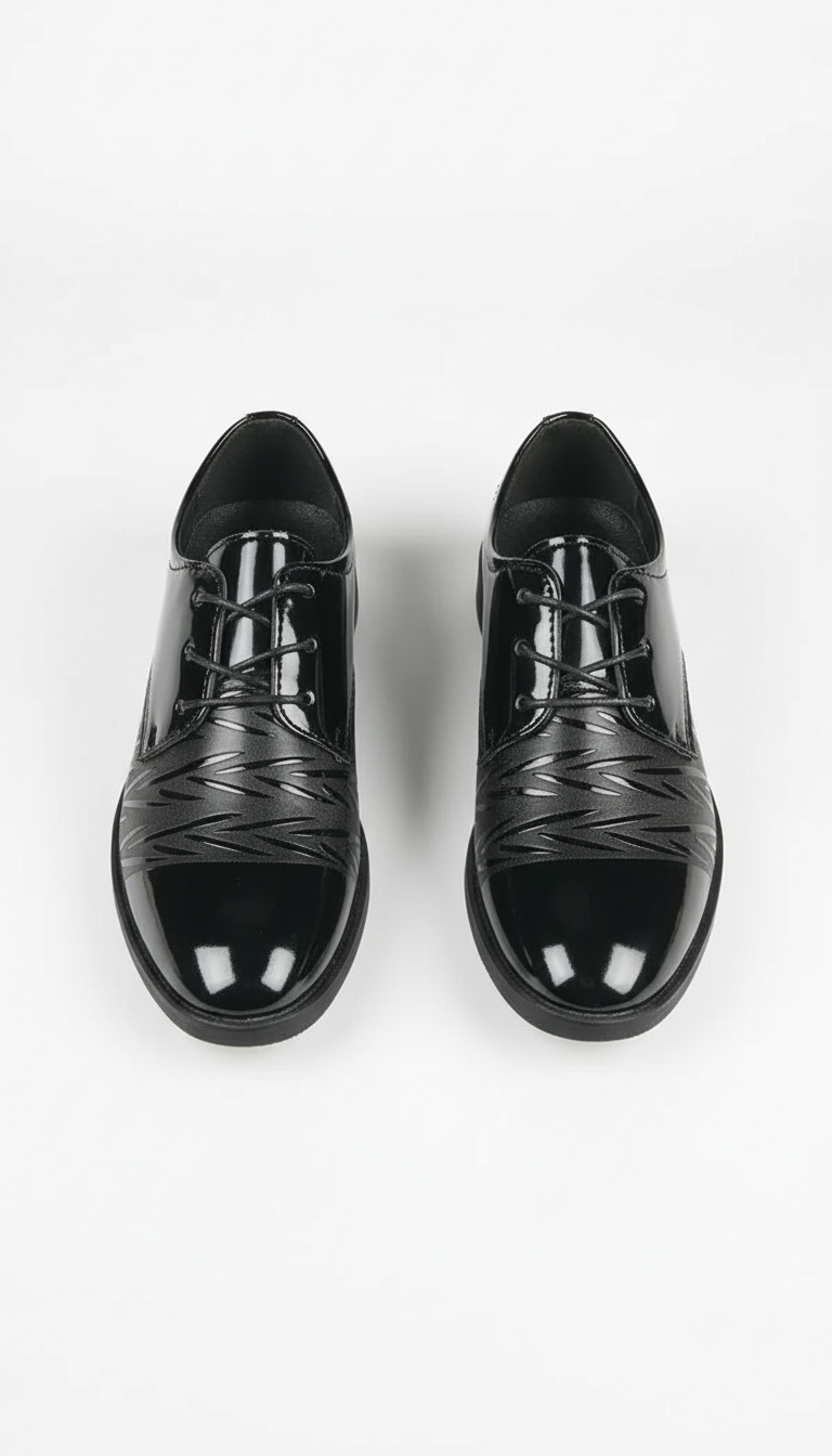 OURYE Men's Leather Oxford Dress Shoes - Tailored in Black