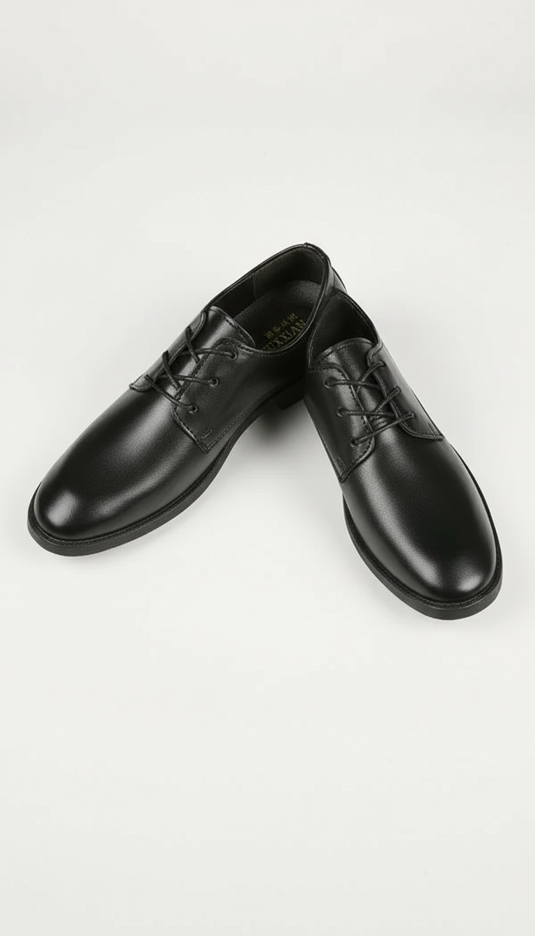 OURYE Men's Leather Oxford Dress Shoes - Tailored in Black