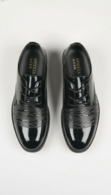 OURYE Men's Leather Oxford Dress Shoes - Tailored in Black