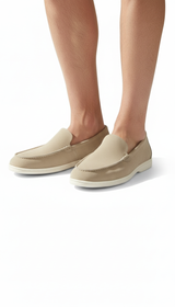 OURYE Men's Suede Loafers - Relaxed in Khaki