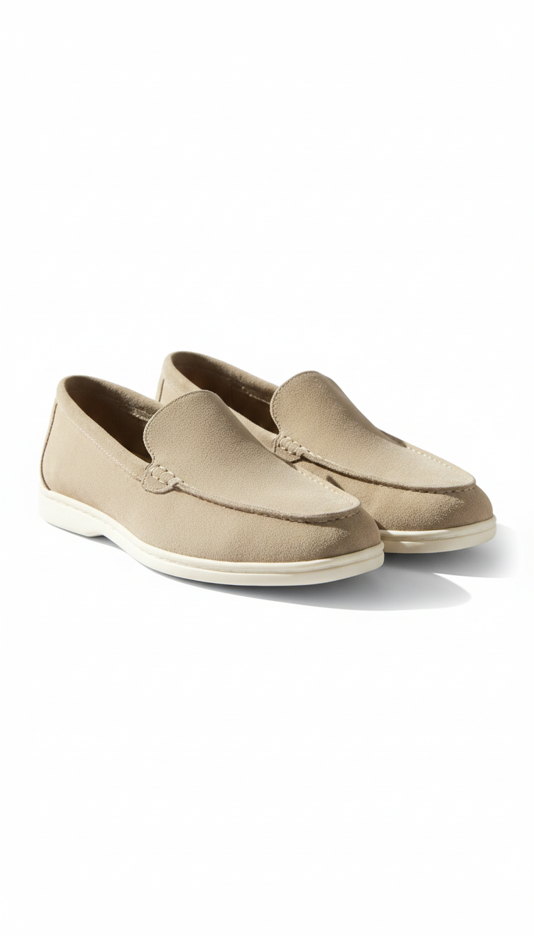 OURYE Men's Suede Loafers - Relaxed in Khaki