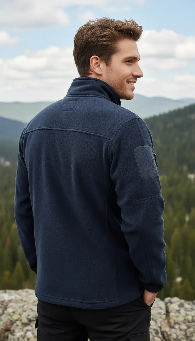 OURYE men's fleece zip jacket in green