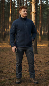 OURYE men's fleece zip jacket in green