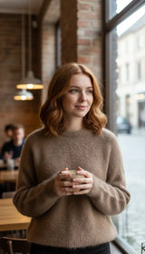 OURYE women's loose-fit alpaca sweater