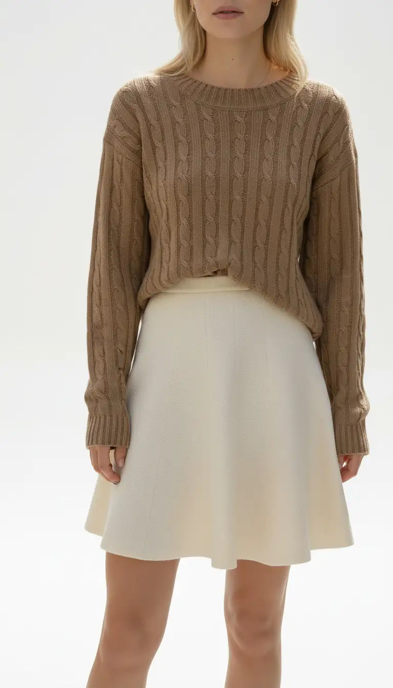 OURYE Women’s Knit Mini Skirt - Pleated - Women’s Skirts