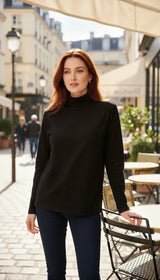 OURYE women's ribbed knit top in coffee