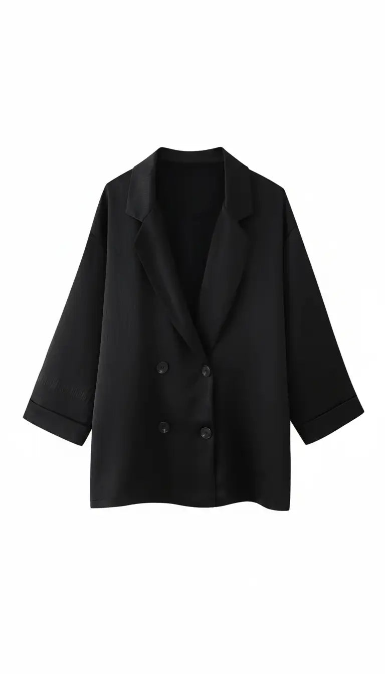 Women's 2-Piece Suit Set - Double Breasted V-Neck - Image 6