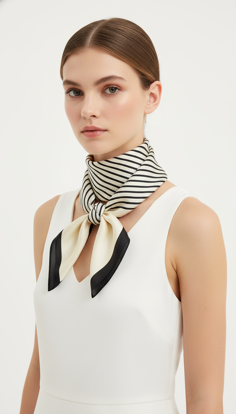 OURYE Women's Square Scarf - Satin Finish