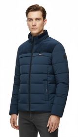 OURYE Men's Padded Puffer Jacket - Relaxed in Blue
