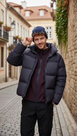 OURYE Men's Padded Puffer Jacket - Relaxed