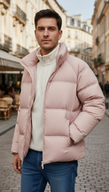 OURYE Men's Padded Puffer Jacket - Relaxed