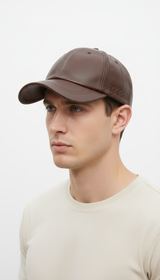 OURYE Faux Leather Baseball Caps