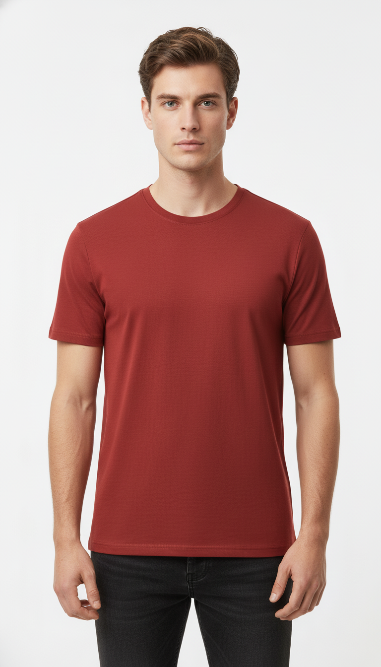 OURYE Men's Waffle Knit T-Shirt - Regular Fit