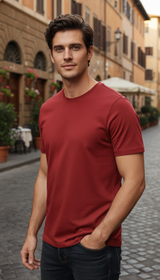 OURYE Men's Waffle Knit T-Shirt - Regular Fit