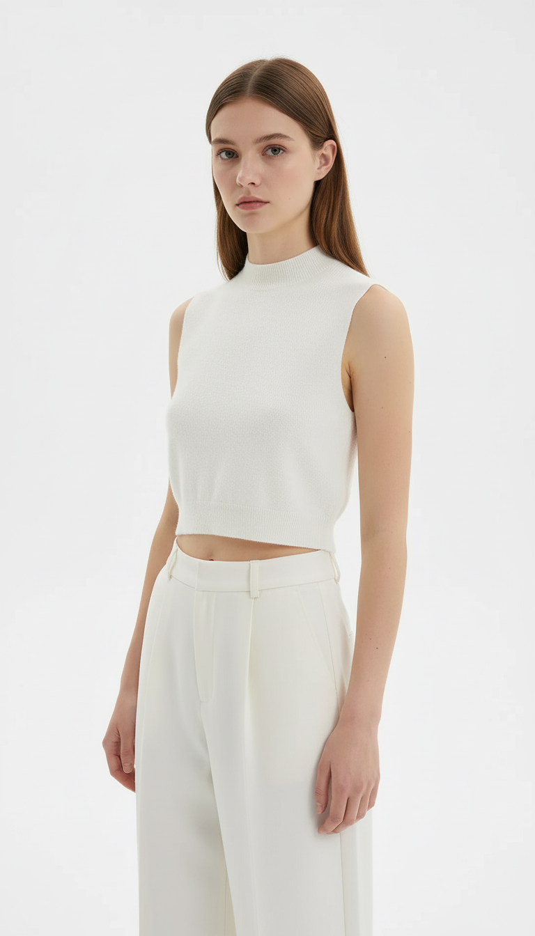 OURYE Women's Knit Sleeveless Top - Slim Fit
