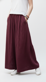 OURYE Women's Cotton Trousers - Wide Leg
